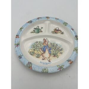 Peter Rabbit Compartment 9in Childs Plate Melamine Peter Rabbit and Friends